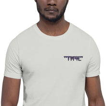 Load image into Gallery viewer, TM4L Short-Sleeve T-Shirt ( Purple Letters & Black Outline )