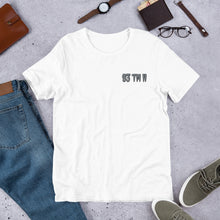 Load image into Gallery viewer, 93 TM 11 Short-Sleeve T-Shirt ( Grey Letters & Black Outline )
