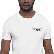Load image into Gallery viewer, TM4L Short-Sleeve T-Shirt ( Purple Letters & Black Outline )