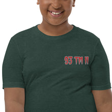 Load image into Gallery viewer, 93 TM 11 Youth Short Sleeve T-Shirt ( Red Letters & Grey Letters )