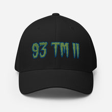 Load image into Gallery viewer, 93 TM 11 Fitted Hat ( Green Letters &amp; Blue Outline )
