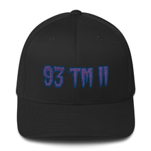 Load image into Gallery viewer, 93 TM 11 Fitted Hat ( Purple Letters &amp; Blue Outline )
