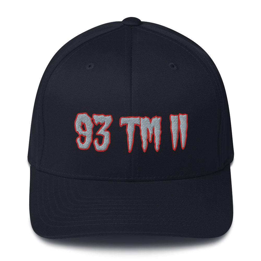 93 TM 11 Fitted Hat ( Grey Letters & Red Outline )