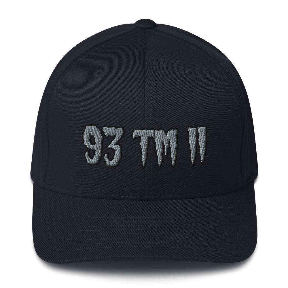 93 TM 11 Fitted Hat ( Grey Letters & Black Outline )
