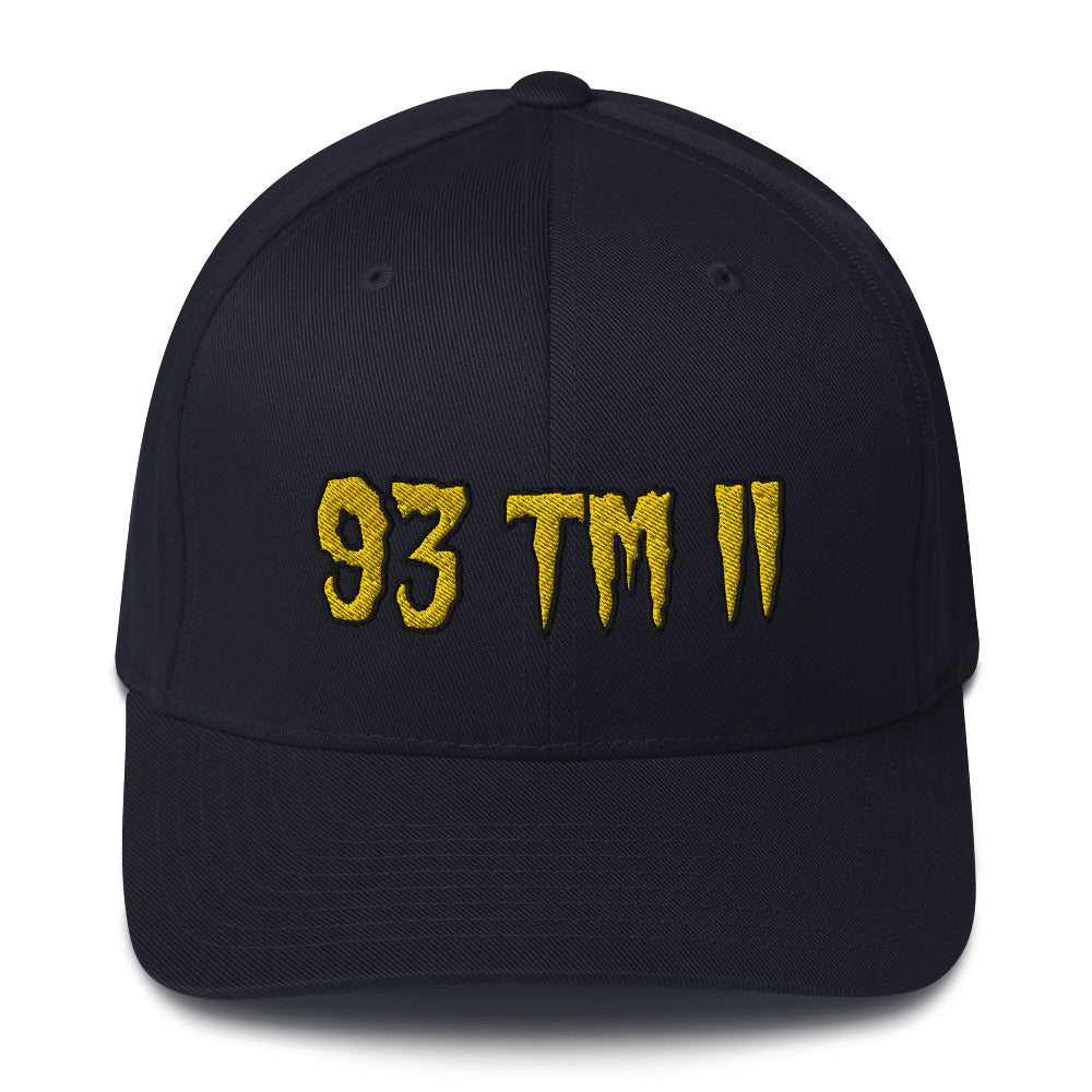 93 TM 11 Fitted Hat ( Gold Letters & Black Outline )