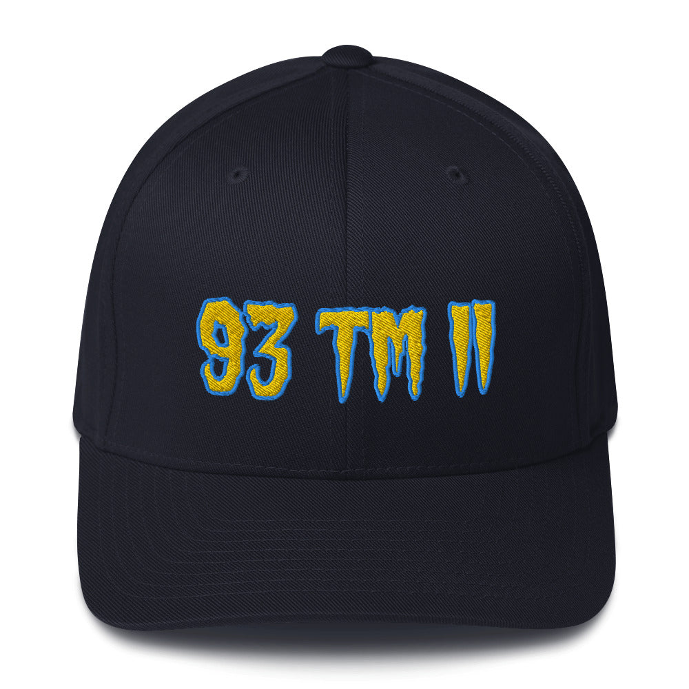93 TM 11 Fitted Hat ( Gold Letters & Powder Blue Outline )