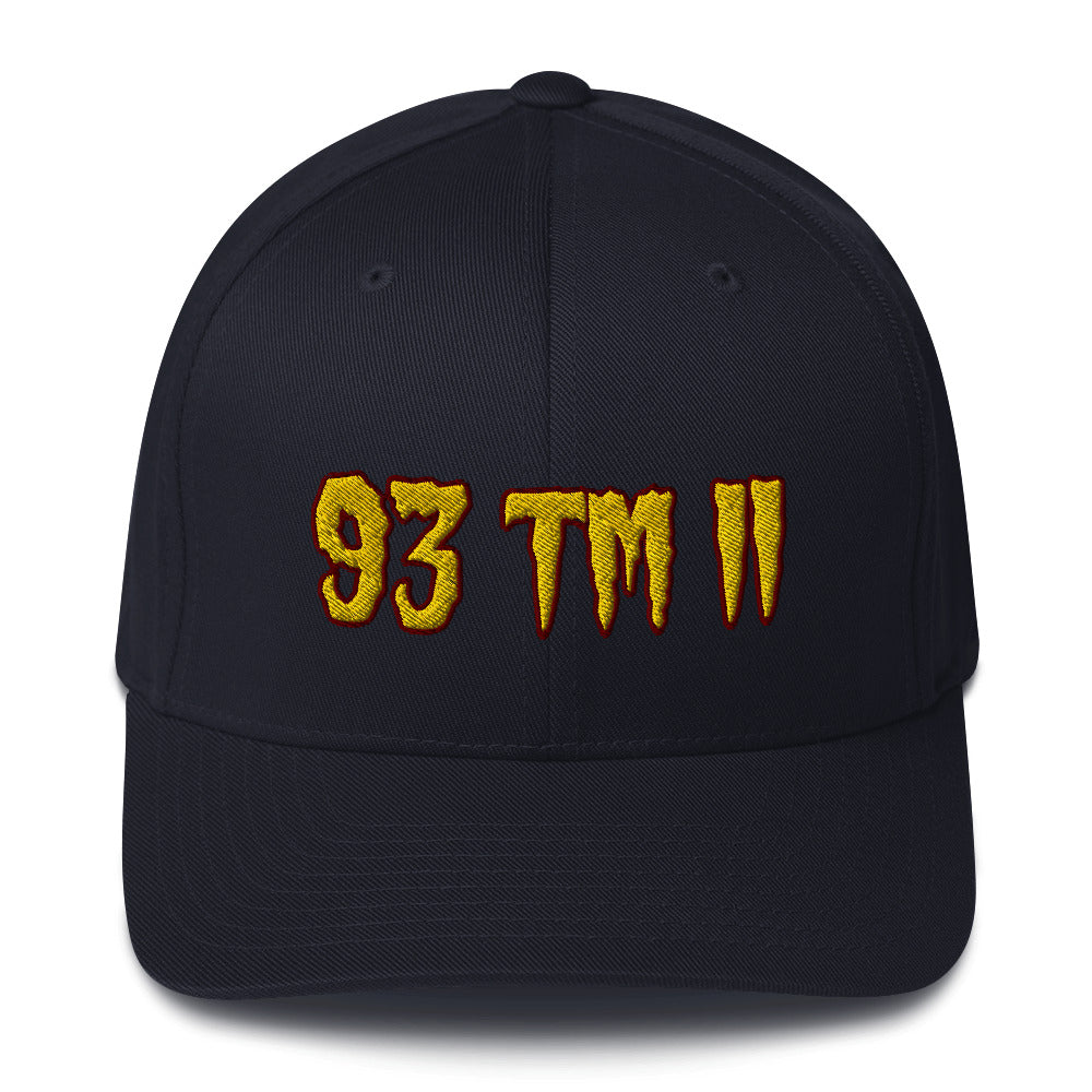 93 TM 11 Fitted Hat ( Gold Letters & Maroon Outline )