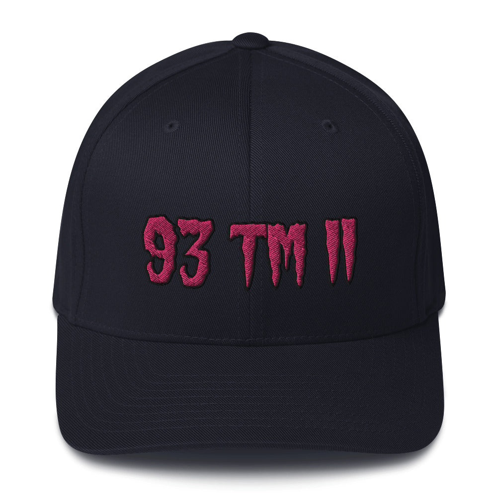 93 TM 11 Fitted Hat ( Pink Letters & Black Outline )