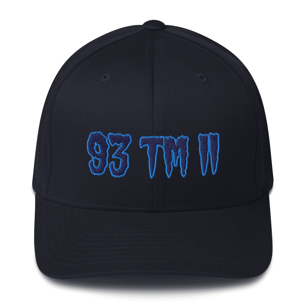 93 TM 11 Fitted Hat ( Navy Blue Letters & Powder Blue Outline )