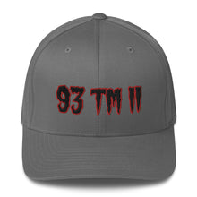 Load image into Gallery viewer, 93 TM 11 Fitted Hat ( Black Letters &amp; Red Outline )
