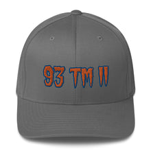 Load image into Gallery viewer, 93 TM 11 Fitted Hat ( Orange Letters &amp; Blue Outline )
