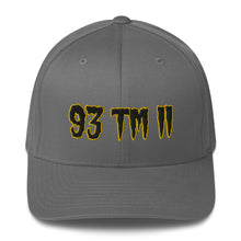 Load image into Gallery viewer, 93 TM 11 Fitted Hat ( Black Letters &amp; Gold Outline )
