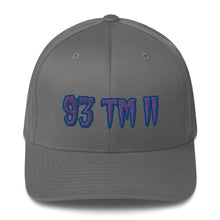 Load image into Gallery viewer, 93 TM 11 Fitted Hat ( Purple Letters &amp; Blue Outline )
