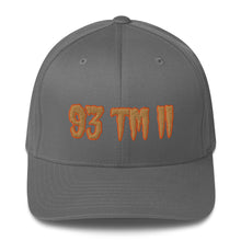 Load image into Gallery viewer, 93 TM 11 Fitted Hat ( Old Gold Letters &amp; Orange Outline )
