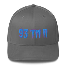 Load image into Gallery viewer, 93 TM 11 Fitted Hat ( Powder Blue Letters &amp; Purple Outline )
