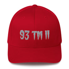 Load image into Gallery viewer, 93 TM 11 Fitted Hat ( Grey Letters &amp; Red Outline )
