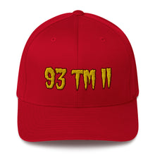 Load image into Gallery viewer, 93 TM 11 Fitted Hat ( Gold Letters &amp; Maroon Outline )

