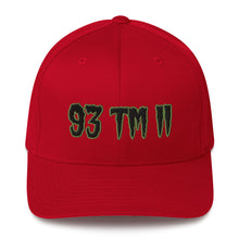 Load image into Gallery viewer, 93 TM 11 Fitted Hat ( Black Letters &amp; Green Outline )
