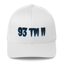 Load image into Gallery viewer, 93 TM 11 Fitted Hat ( Black Letters &amp; Blue Outline )
