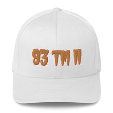 Load image into Gallery viewer, 93 TM 11 Fitted Hat ( Old Gold Letters &amp; Orange Outline )
