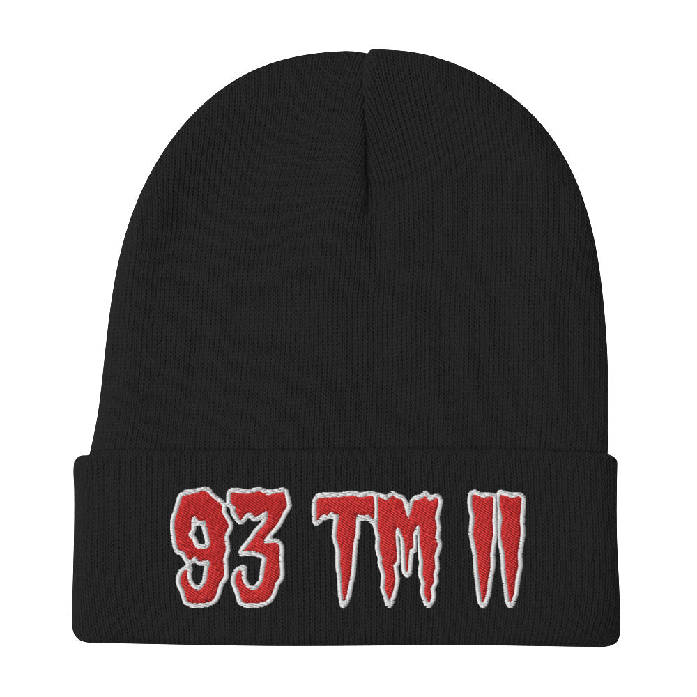 93 TM 11 Beanie ( Red Letters & White Outline )