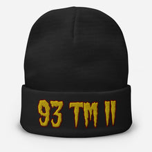Load image into Gallery viewer, 93 TM 11 Beanie ( Gold Letters &amp; Burgundy Outline )
