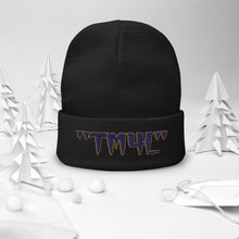 Load image into Gallery viewer, TM4L Beanie ON SALE ( Navy Blue Letters &amp; Old Gold Outline )
