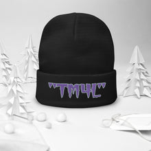 Load image into Gallery viewer, TM4L Beanie ON SALE ( Purple Letters &amp; Grey Outline )
