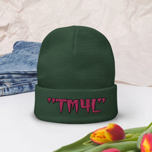 Load image into Gallery viewer, TM4L Beanie ON SALE ( Flamingo Pink Letters &amp; Black Outline )
