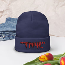 Load image into Gallery viewer, TM4L Beanie ON SALE ( Red Letters &amp; Black Outline )
