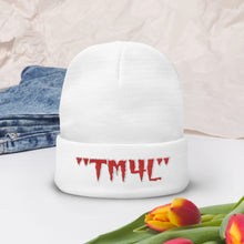 Load image into Gallery viewer, TM4L Beanie ON SALE ( Red Letters &amp; White Outline )

