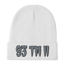 Load image into Gallery viewer, 93 TM 11 Beanie ( Grey Letters &amp; Black Outline )
