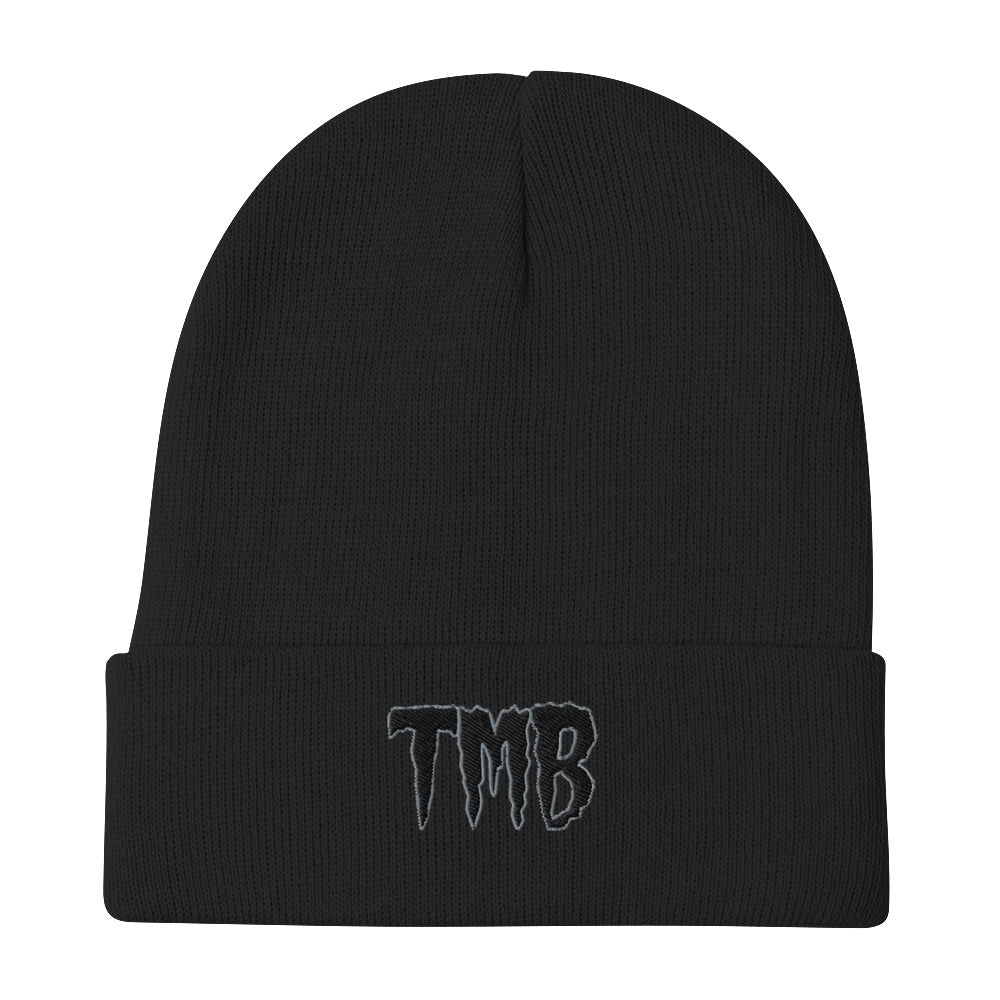 TMB Beanie ( Black Letters & Grey Outline )