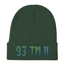 Load image into Gallery viewer, 93 TM 11 Beanie ( Green Letters &amp; Blue Outline )
