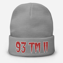 Load image into Gallery viewer, 93 TM 11 Beanie ( Red Letters &amp; White Outline )
