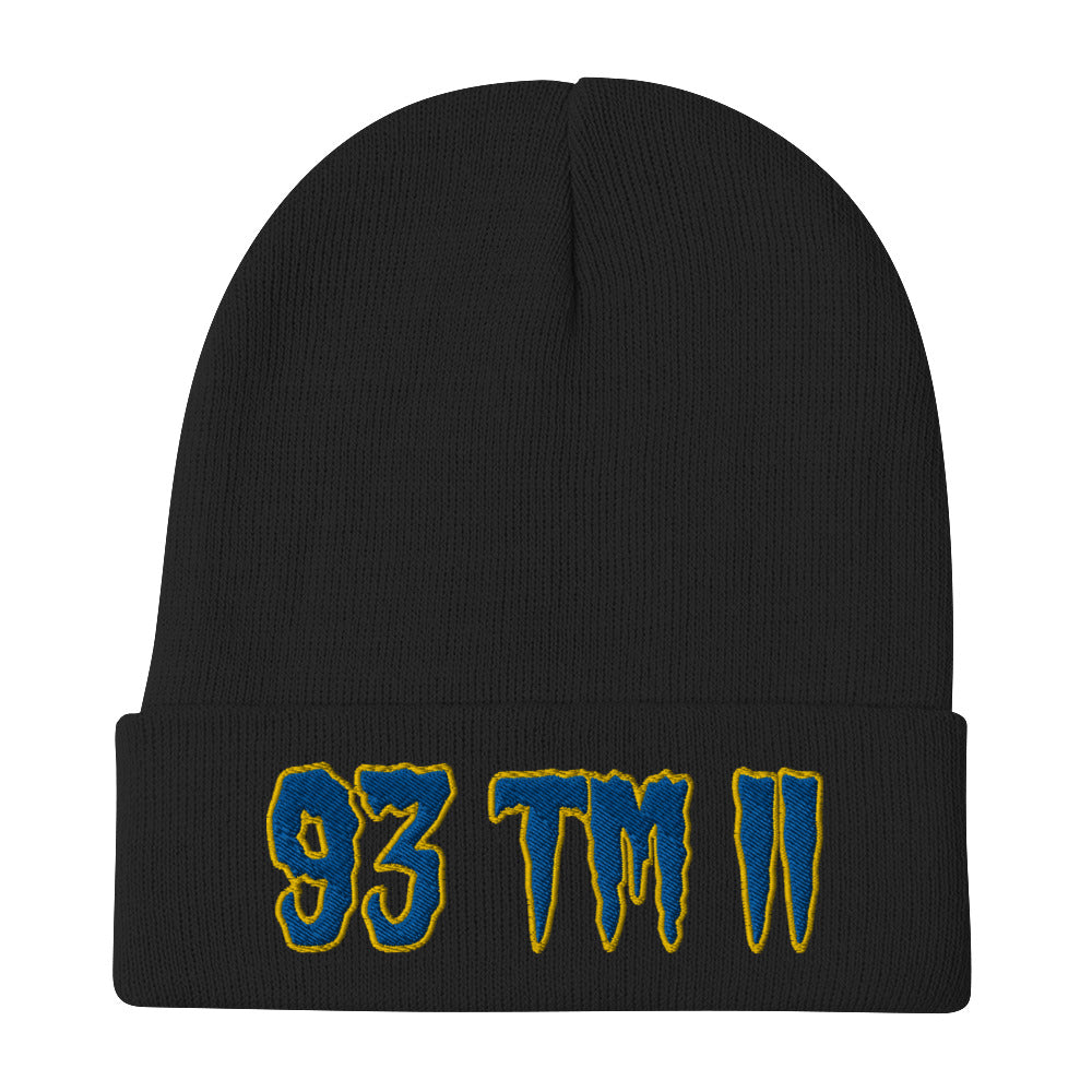 93 TM 11 Beanie ( Blue Letters & Yellow Outline )