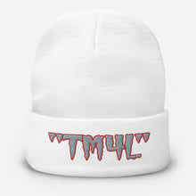 Load image into Gallery viewer, TM4L Beanie ( Grey Letters &amp; Red Outline )
