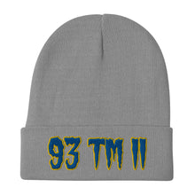 Load image into Gallery viewer, 93 TM 11 Beanie ( Blue Letters &amp; Yellow Outline )
