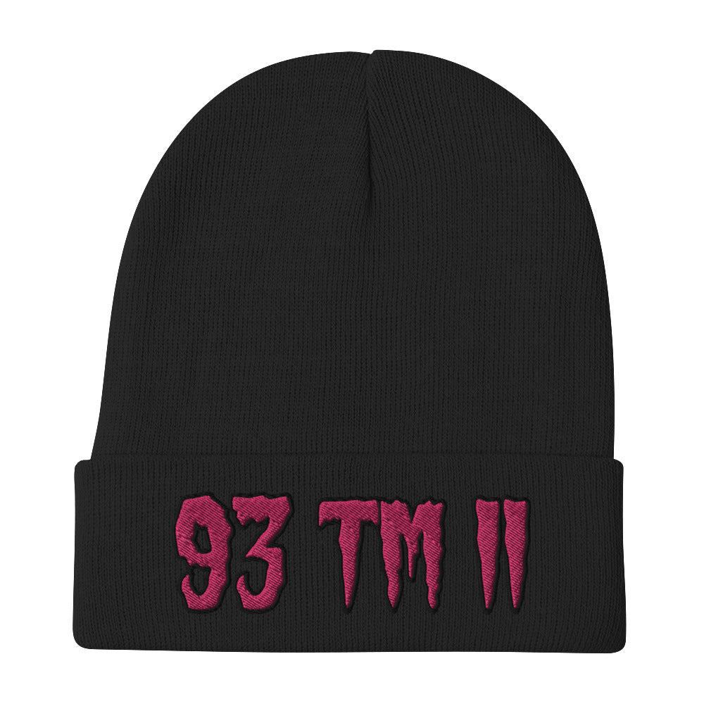 93 TM 11 Beanie ( Pink Letters & Black Outline )