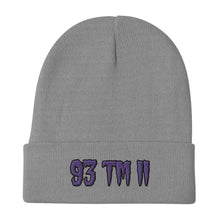 Load image into Gallery viewer, 93 TM 11 Beanie ( Purple Letters &amp; Black Outline )
