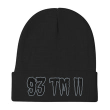 Load image into Gallery viewer, 93 TM 11 Beanie ( Black Letters &amp; Grey Outline )
