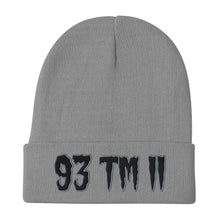 Load image into Gallery viewer, 93 TM 11 Beanie ( Black Letters &amp; Grey Outline )
