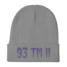 Load image into Gallery viewer, 93 TM 11 Beanie ( Purple Letters &amp; Green Outline )
