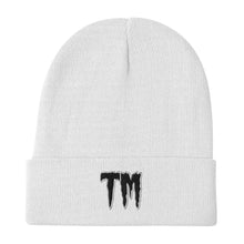 Load image into Gallery viewer, TM Beanie ( Black Letters &amp; White Outline )
