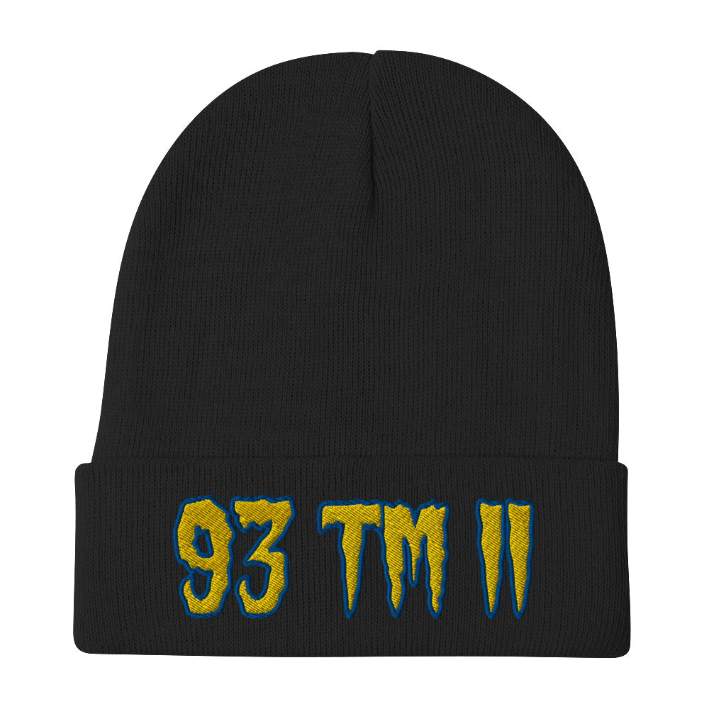 93 TM 11 Beanie ( Yellow Letters & Blue Outline )