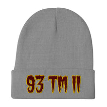 Load image into Gallery viewer, 93 TM 11 Beanie ( Burgundy Letters &amp; Gold Outline )
