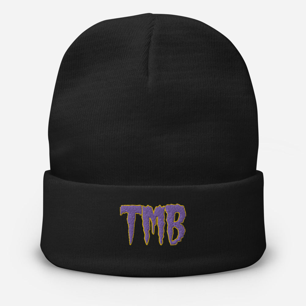 TMB Beanie ( Purple Letters & Gold Outline )