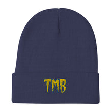 Load image into Gallery viewer, TMB Beanie ( Yellow Letters &amp; Blue Outline )
