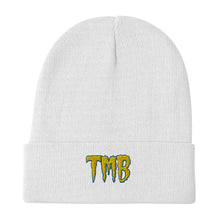 Load image into Gallery viewer, TMB Beanie ( Yellow Letters &amp; Blue Outline )
