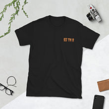 Load image into Gallery viewer, 93 TM 11 Softstyle T-Shirt ( Old Gold Letters &amp; Orange Outline )
